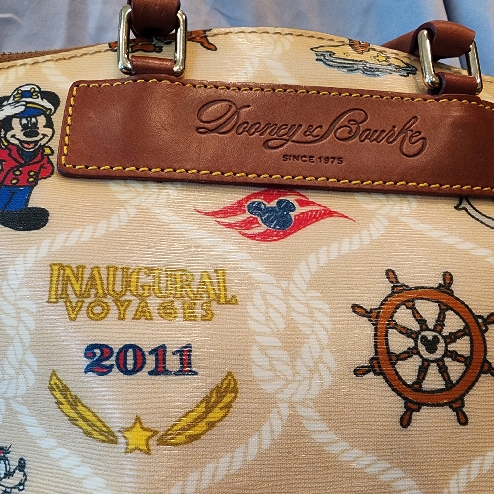 2011 Dooney & Bourke satchel, Inaugural Voyages design for the Disney Dream - Picture 4 of 9